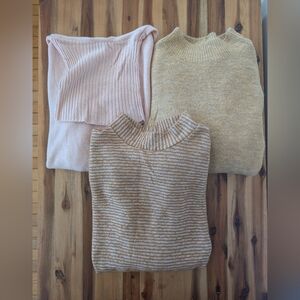 Vero Moda, Urban Outfitters Women's Sweaters Mock And Turtle Neck Lot Of 3
